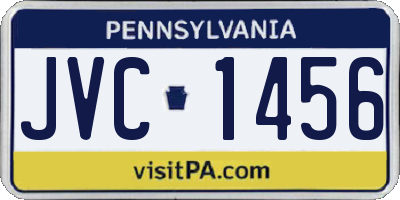 PA license plate JVC1456