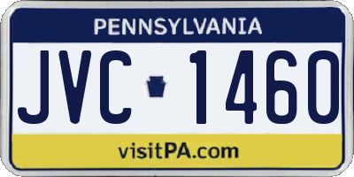 PA license plate JVC1460