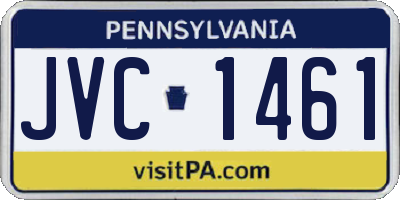 PA license plate JVC1461
