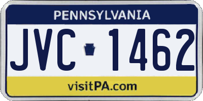 PA license plate JVC1462