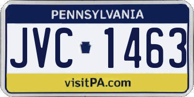 PA license plate JVC1463