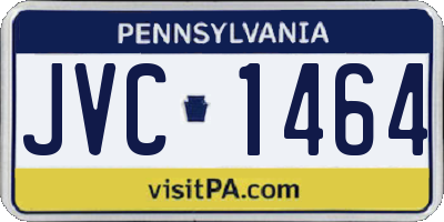 PA license plate JVC1464