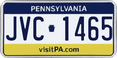 PA license plate JVC1465