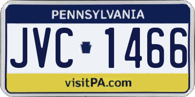 PA license plate JVC1466