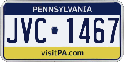 PA license plate JVC1467