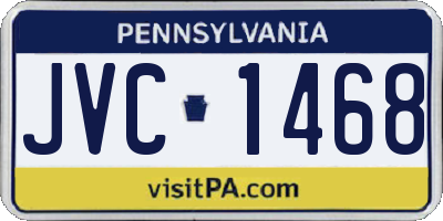 PA license plate JVC1468