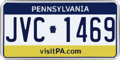 PA license plate JVC1469
