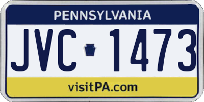 PA license plate JVC1473