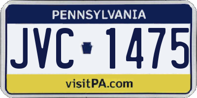 PA license plate JVC1475