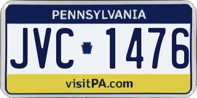 PA license plate JVC1476