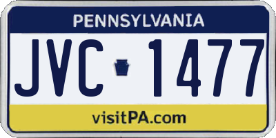 PA license plate JVC1477