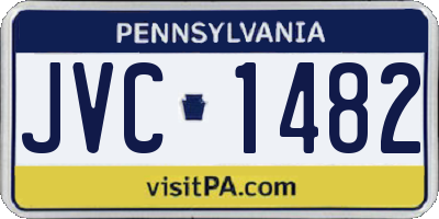 PA license plate JVC1482