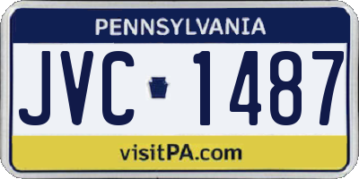 PA license plate JVC1487