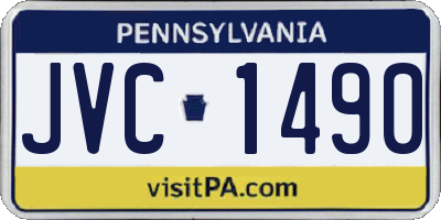 PA license plate JVC1490