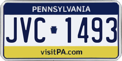 PA license plate JVC1493