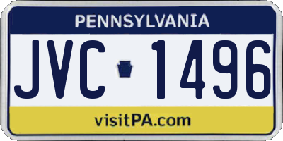 PA license plate JVC1496