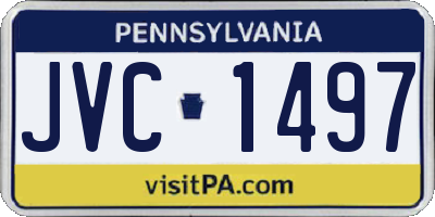 PA license plate JVC1497