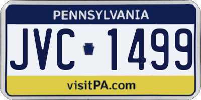 PA license plate JVC1499