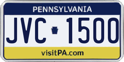 PA license plate JVC1500