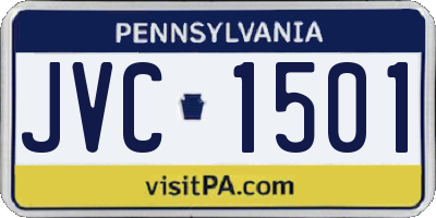 PA license plate JVC1501