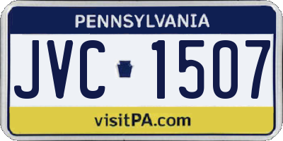 PA license plate JVC1507