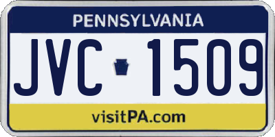 PA license plate JVC1509