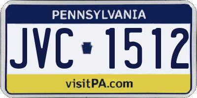 PA license plate JVC1512