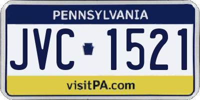 PA license plate JVC1521