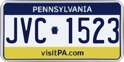 PA license plate JVC1523