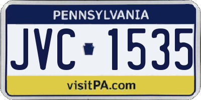 PA license plate JVC1535