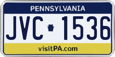 PA license plate JVC1536
