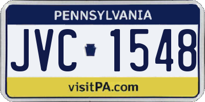 PA license plate JVC1548