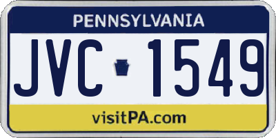 PA license plate JVC1549