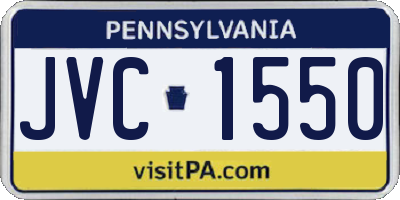 PA license plate JVC1550