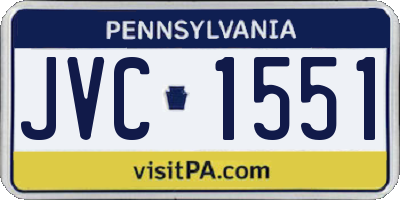 PA license plate JVC1551
