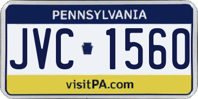 PA license plate JVC1560