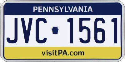 PA license plate JVC1561