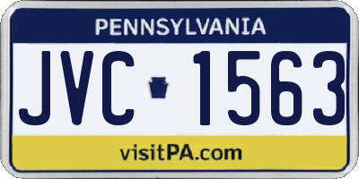 PA license plate JVC1563