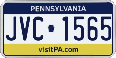 PA license plate JVC1565