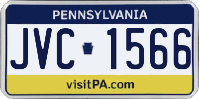 PA license plate JVC1566