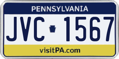 PA license plate JVC1567
