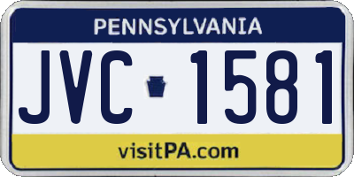 PA license plate JVC1581