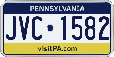 PA license plate JVC1582