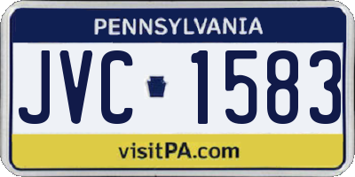 PA license plate JVC1583