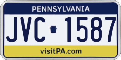 PA license plate JVC1587
