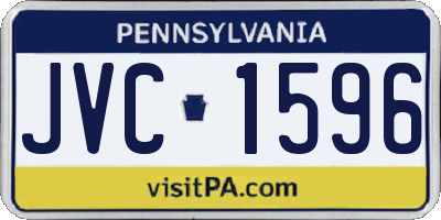 PA license plate JVC1596