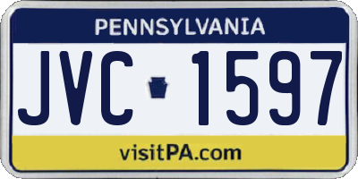 PA license plate JVC1597