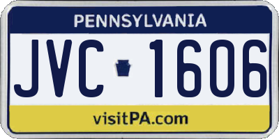 PA license plate JVC1606