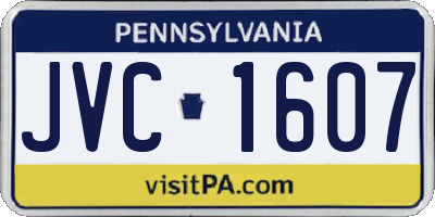 PA license plate JVC1607