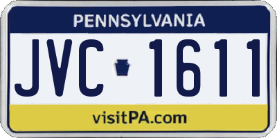 PA license plate JVC1611